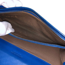 画像をギャラリービューアに読み込む, ボッテガヴェネタ BOTTEGA VENETA イントレチャート 二つ折り財布 ブルー【中古】