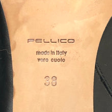 画像をギャラリービューアに読み込む, ペリーコ PELLICO ANDREA 80TR GLOVE アイレットショートブーツ チャンキーヒール サイズ38 25cm相当 ブラック【中古】