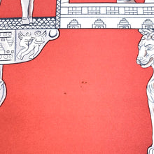 画像をギャラリービューアに読み込む, エルメス HERMES カレ90 TORANA スカーフ 塔門 ゾウ ライオン 大判 シルク マルチカラー 総柄【中古】