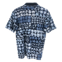画像をギャラリービューアに読み込む, グッチ GUCCI ポロシャツ カットソー 半袖 綿100% M相当 ブルー 総柄【中古】