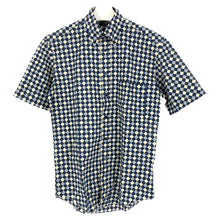 將圖片載入圖庫檢視器 グッチ GUCCI 半袖シャツ ボタンダウン 綿100% M相当 ブルー 系 総柄【中古】
