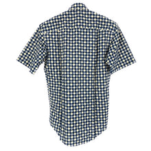 將圖片載入圖庫檢視器 グッチ GUCCI 半袖シャツ ボタンダウン 綿100% M相当 ブルー 系 総柄【中古】