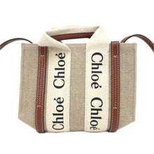 將圖片載入圖庫檢視器 クロエ Chloe Woody 2way ミニトートバッグ ショルダーバッグ ベージュ系【中古】【美品】