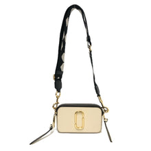 画像をギャラリービューアに読み込む, マークジェイコブス MARC JACOBS スナップショット 斜め掛け ショルダーバッグ M0012007 ホワイト ブラック【中古】