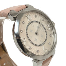 画像をギャラリービューアに読み込む, ルイ ヴィトン LOUIS VUITTON タンブールスリムMM 8Pダイヤ QZ 替えモノグラムベルト付 レディース 腕時計 クオーツ Q13MJB【中古】