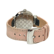 画像をギャラリービューアに読み込む, ルイ ヴィトン LOUIS VUITTON タンブールスリムMM 8Pダイヤ QZ 替えモノグラムベルト付 レディース 腕時計 クオーツ Q13MJB【中古】