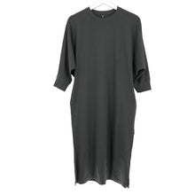 이미지를 갤러리 뷰어에 로드 , UNIQLO ユニクロ ドルマンスリーブ 7分袖 ワンピース コットン グレー レディース 【中古】
