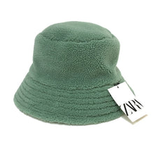 将图片加载到图库查看器,ZARA ザラ バケット ハット フリース グリーン レディース 【中古】