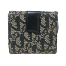 画像をギャラリービューアに読み込む, Christian Dior クリスチャンディオール トロッター サドル 三つ折り財布 キャンバス ネイビー レディース 【中古】