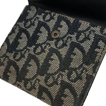 画像をギャラリービューアに読み込む, Christian Dior クリスチャンディオール トロッター サドル 三つ折り財布 キャンバス ネイビー レディース 【中古】