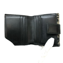 画像をギャラリービューアに読み込む, Christian Dior クリスチャンディオール トロッター サドル 三つ折り財布 キャンバス ネイビー レディース 【中古】