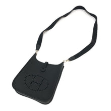 画像をギャラリービューアに読み込む, エルメス HERMES エブリンTPM トリヨンクレマンス シルバー金具 B刻印 ショルダーバッグ ブラック【中古】【美品】