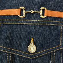 画像をギャラリービューアに読み込む, GUCCI グッチ ホースビット デニムジャケット コットン インディゴブルー メンズ 【中古】