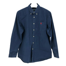 画像をギャラリービューアに読み込む, RALPH LAUREN ラルフローレン ボタンダウン 長袖シャツ コットン ネイビー メンズ 【中古】