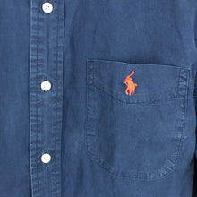 画像をギャラリービューアに読み込む, RALPH LAUREN ラルフローレン ボタンダウン 長袖シャツ コットン ネイビー メンズ 【中古】