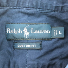 画像をギャラリービューアに読み込む, RALPH LAUREN ラルフローレン ボタンダウン 長袖シャツ コットン ネイビー メンズ 【中古】