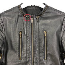 画像をギャラリービューアに読み込む, COMPAGNIA ITALIANA コンパニーアイタリアーナ ライダースジャケット 本革 ブラック レディース 【中古】