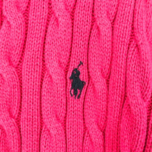 画像をギャラリービューアに読み込む, POLO RALPH LAUREN ポロ・ラルフローレン ペプラム カーディガン コットン ピンク ガールズ 【中古】