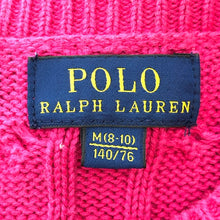 画像をギャラリービューアに読み込む, POLO RALPH LAUREN ポロ・ラルフローレン ペプラム カーディガン コットン ピンク ガールズ 【中古】