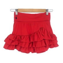 画像をギャラリービューアに読み込む, RALPH LAUREN ラルフローレン フリル スカート コットン レッド ガールズ 【中古】