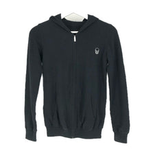 画像をギャラリービューアに読み込む, Lucien Pellat-Finet ルシアンペラフィネ ジップアップフーディ ニット パーカー コットン/カシミヤ ブラック レディース 【中古】