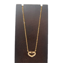 画像をギャラリービューアに読み込む, カルティエ Cartier Cハート ネックレス ペンダント ダイヤモンド K18 ダブルストッパー ゴールド 【中古】