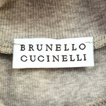 画像をギャラリービューアに読み込む, Brunello Cucinelli ブルネロクチネリ ビジュー付き 半袖 ハイネック カットソー コットン ベージュ レディース 【中古】