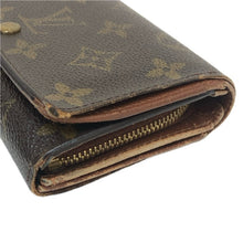 画像をギャラリービューアに読み込む, LOUIS VUITTON ルイ・ヴィトン L字ファスナー ポルトモネ ビエトレゾール 二つ折り財布 モノグラムキャンバス ブラウン レディース 【中古】