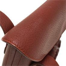 画像をギャラリービューアに読み込む, DELVAUX デルヴォー パンチング ロゴチャーム ハンドバッグ レザー レッド レディース 【中古】