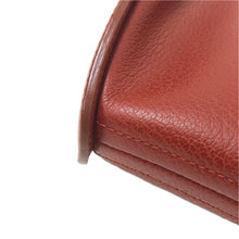 画像をギャラリービューアに読み込む, DELVAUX デルヴォー パンチング ロゴチャーム ハンドバッグ レザー レッド レディース 【中古】