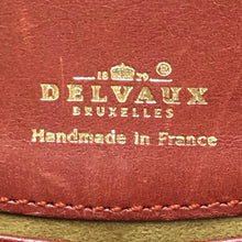 画像をギャラリービューアに読み込む, DELVAUX デルヴォー パンチング ロゴチャーム ハンドバッグ レザー レッド レディース 【中古】