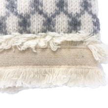 이미지를 갤러리 뷰어에 로드 , バランタイン BALLANTYNE ノーカラージャケット カシミヤ 肩パッド付 サイズ42 XL相当 アイボリー ブルーグレー【中古】