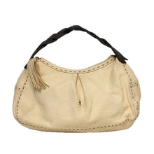 画像をギャラリービューアに読み込む, HENRY BEGUELIN エンリーベグリン オミノ刺繍 タッセル ショルダーバッグ レザー アイボリー レディース 【中古】