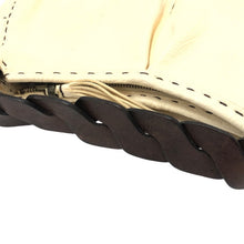 画像をギャラリービューアに読み込む, HENRY BEGUELIN エンリーベグリン オミノ刺繍 タッセル ショルダーバッグ レザー アイボリー レディース 【中古】