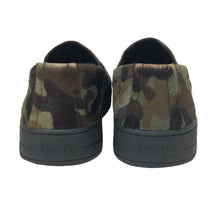 画像をギャラリービューアに読み込む, PRADA プラダ スリッポン ハラコ カーキ系 サイズ36(23cm相当) 【中古】レディース