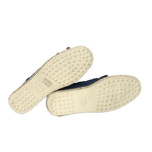 画像をギャラリービューアに読み込む, TOD’S トッズ エスパドリーユ リボン付き モカシン レザー ブルー系 レディース 【中古】