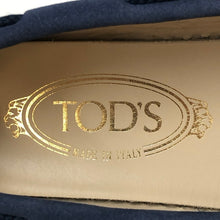 画像をギャラリービューアに読み込む, TOD’S トッズ エスパドリーユ リボン付き モカシン レザー ブルー系 レディース 【中古】