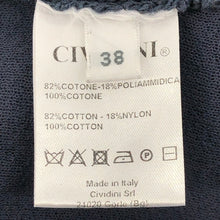 画像をギャラリービューアに読み込む, CIVIDINI チヴィディーニ 半袖 メッシュ カットソー コットン ネイビー レディース 【中古】