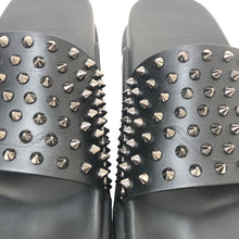 画像をギャラリービューアに読み込む, Christian Louboutin クリスチャンルブタン Pool Fun flat spike sandals 1201293 スパイクサンダル カーフ ブラック メンズ 【中古】
