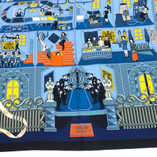 將圖片載入圖庫檢視器 HERMES エルメス カレジェアン140 La Maison des Carres メゾンデカレ ストール カシミヤ/シルク ブルー系 レディース 【中古】