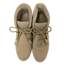 画像をギャラリービューアに読み込む, LOUIS VUITTON ルイ・ヴィトン スニーカー レースアップシューズ ブーツ 折り返し モノグラム スウェード ベージュ レディース 【中古】