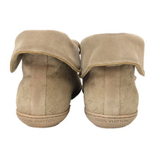 画像をギャラリービューアに読み込む, LOUIS VUITTON ルイ・ヴィトン スニーカー レースアップシューズ ブーツ 折り返し モノグラム スウェード ベージュ レディース 【中古】