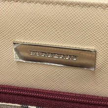 画像をギャラリービューアに読み込む, BURBERRY バーバリー ハンドバッグ トートバッグ ロゴプレート ノバチェック レザー ベージュ レディース 【中古】