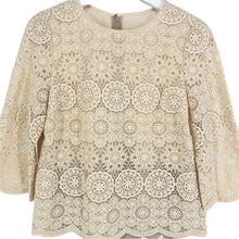 画像をギャラリービューアに読み込む, Leilian レリアン セットアップ レースブラウス パンツ 9号 オフィスカジュアル ベージュ レディース 【中古】