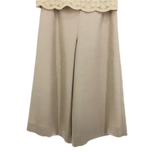 画像をギャラリービューアに読み込む, Leilian レリアン セットアップ レースブラウス パンツ 9号 オフィスカジュアル ベージュ レディース 【中古】