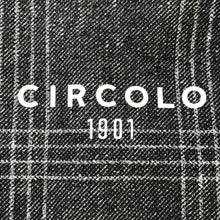 Load image into Gallery viewer, Circolo 1901 チルコロ 1901 ジャケット コットンジャージ メタルボタン 半裏 ストレッチ サイズ50 ネイビー系 グレンチェック柄 メンズ 【中古】