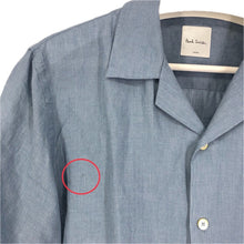 將圖片載入圖庫檢視器 Paul Smith ポール・スミス 半袖シャツ オープンカラー リネンシャツ 麻 Lサイズ ダスティブルー メンズ 【中古】