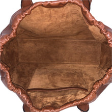 画像をギャラリービューアに読み込む, CELINE セリーヌ カバ ドローストリング キュイル トリオンフ トートバッグ カーフ ブラウン【中古】 レディース