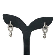 画像をギャラリービューアに読み込む, HERMES エルメス シェーヌダンクル ピアス ドロップ ダイヤモンド ピアス 750WG 磨き済み ジュエリー アクセサリー レディース 【中古】