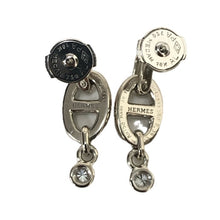 画像をギャラリービューアに読み込む, HERMES エルメス シェーヌダンクル ピアス ドロップ ダイヤモンド ピアス 750WG 磨き済み ジュエリー アクセサリー レディース 【中古】